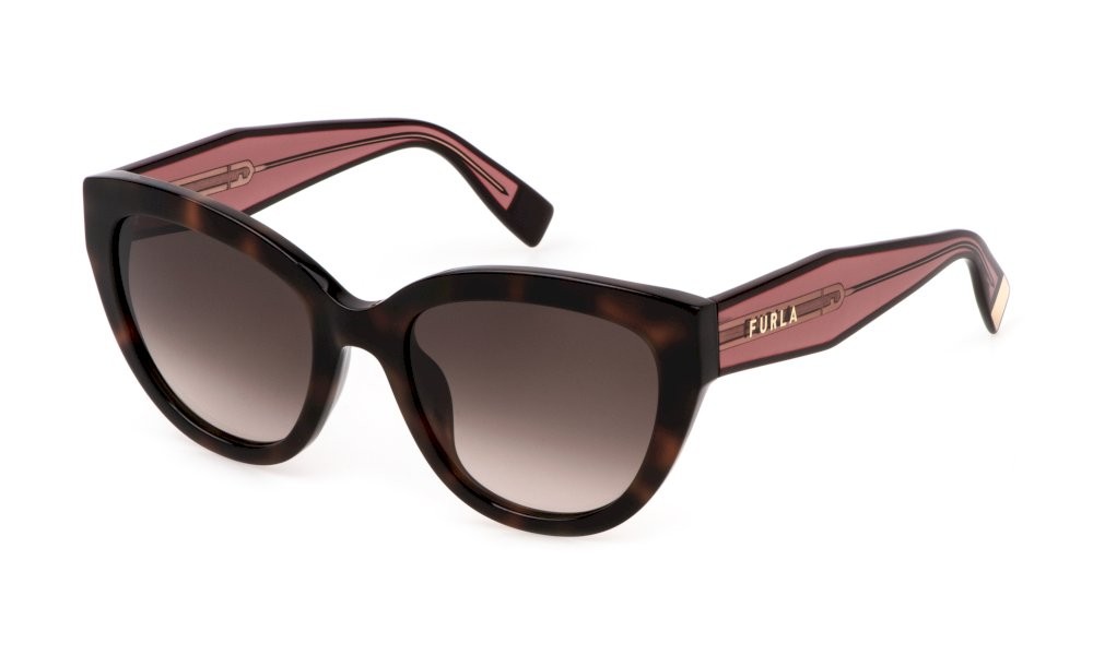 Sonnenbrillen Furla SFU779 (01AY) farbe avana scura lucida gläser brown grad.pink