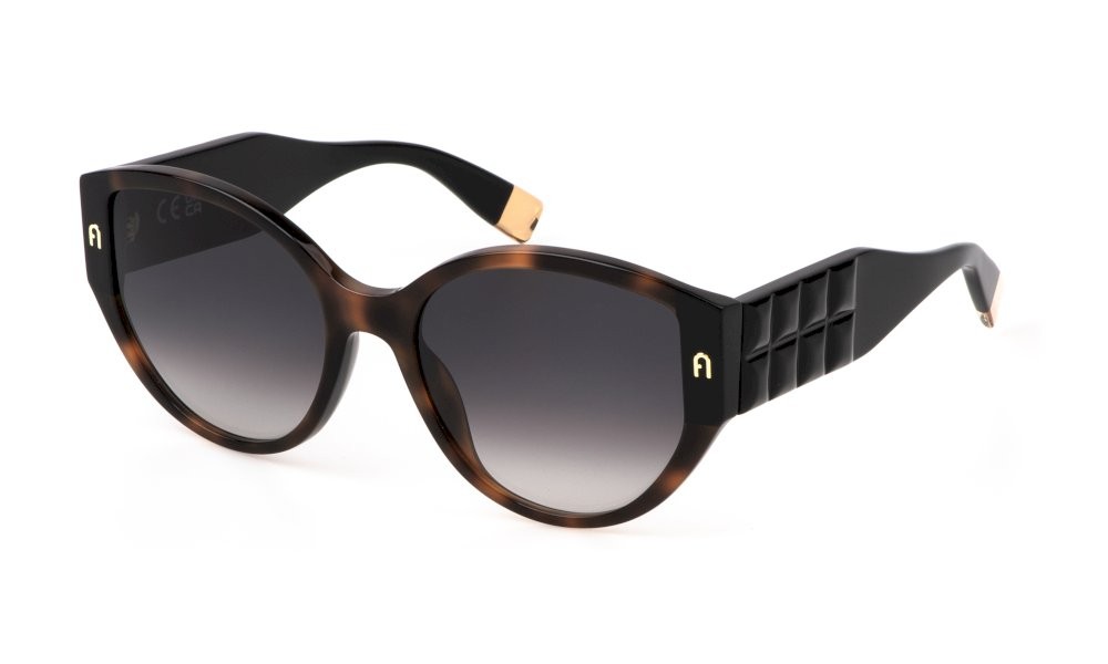 Sonnenbrillen Furla SFU784 (01AY) farbe avana scura lucida gläser smoke grad.