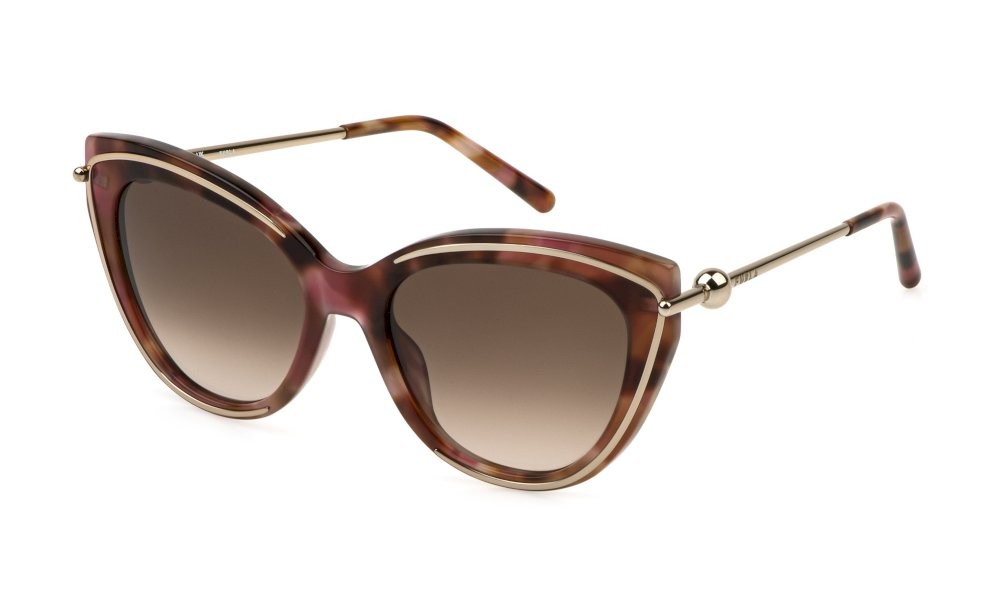 Sunglasses Furla SFU889 (01GQ) color avana marrone/rosa lenses brown gradient