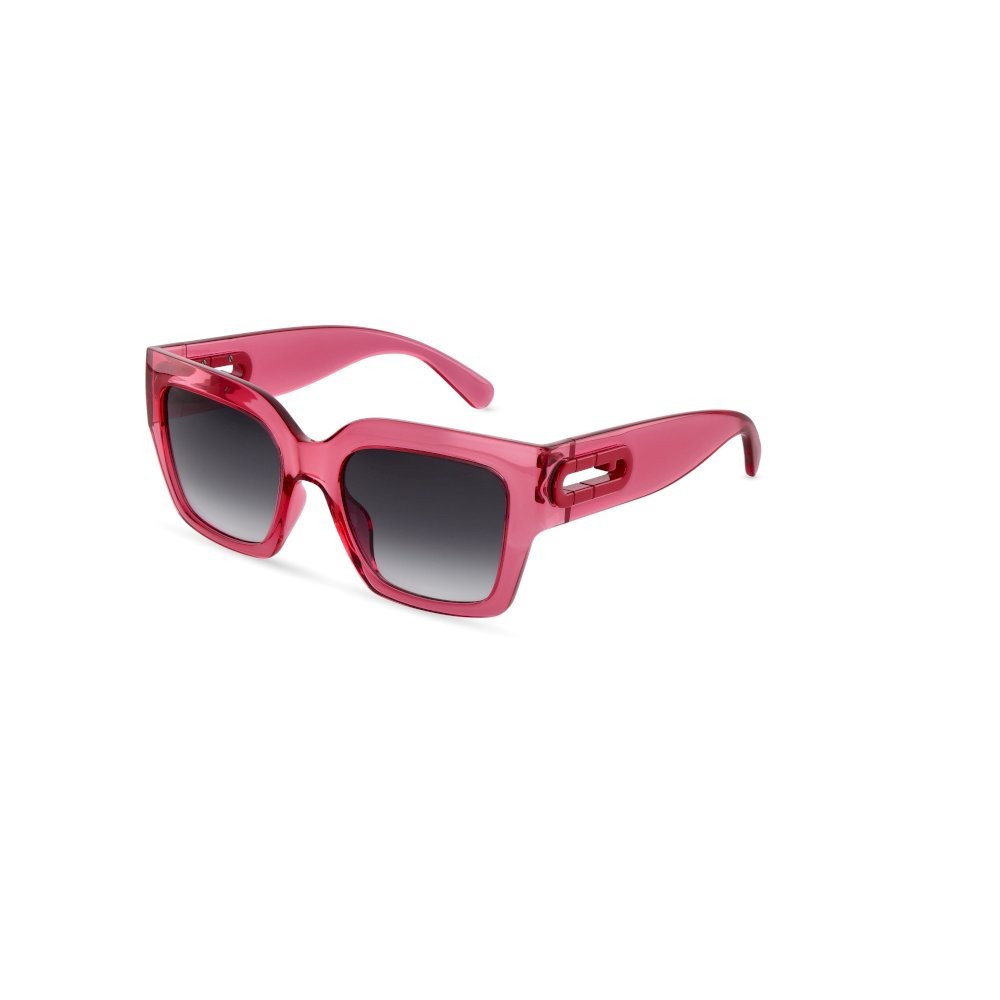 Sunglasses Furla SFUB08 (03GB) color fuxia trasparente lucido lenses smoke gradient