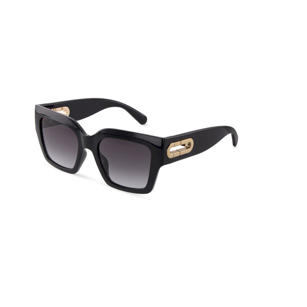 Sunglasses Furla SFUB08 (0Z42) color nero lucido totale lenses smoke gradient smoke
