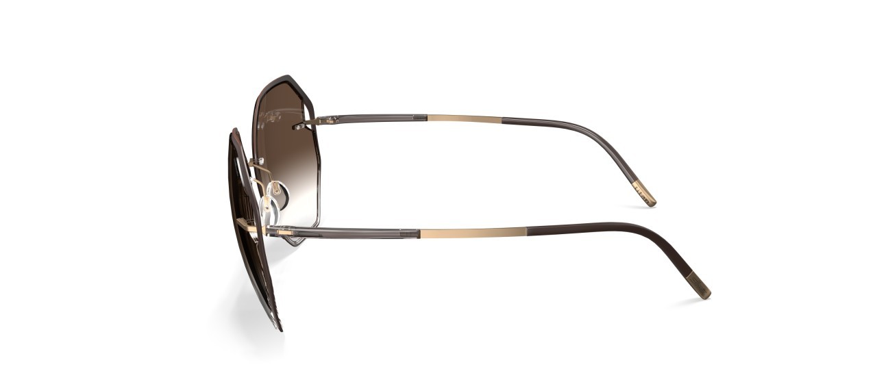 Sunglasses Silhouette Accent Shades 08187 6030 color classic brown gradient shape rectangle lenses 6030