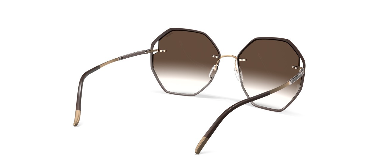 Sunglasses Silhouette Accent Shades 08187 6030 color classic brown gradient shape rectangle lenses 6030