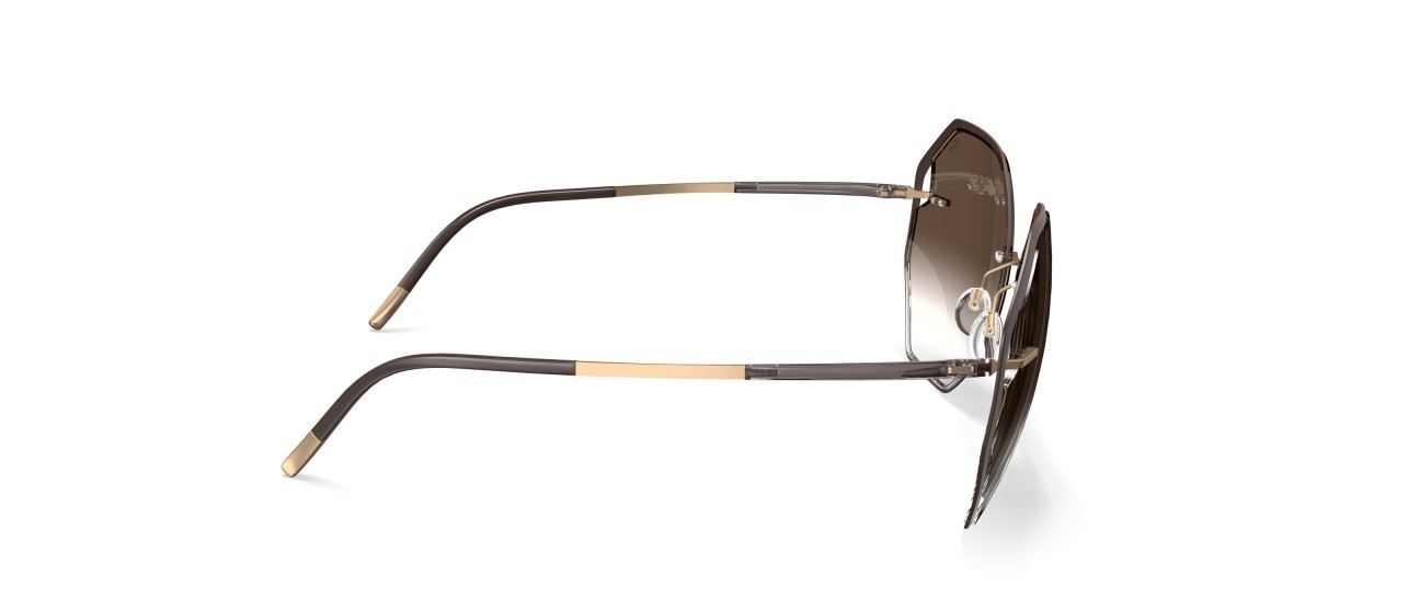 Sunglasses Silhouette Accent Shades 08187 6030 color classic brown gradient shape rectangle lenses 6030