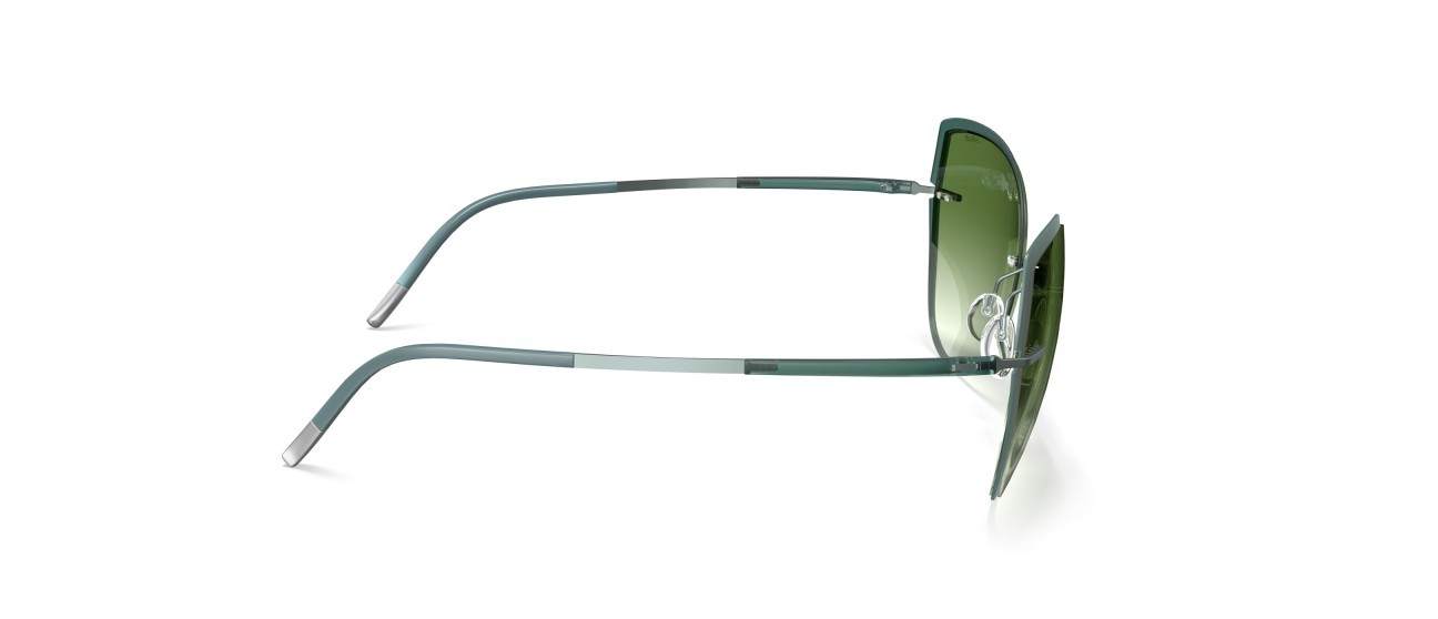 Occhiali da sole Silhouette Accent Shades 08188 5040 colore classic green gradient forma cat eye lenti 5040