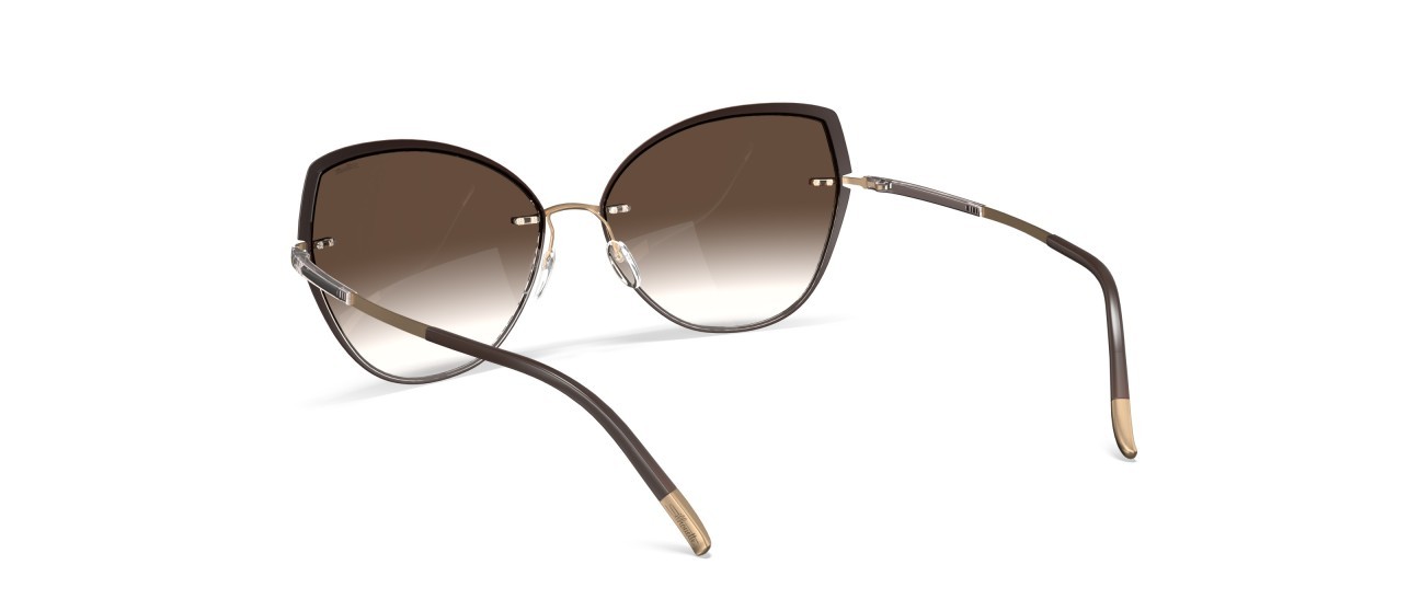 Sunglasses Silhouette Accent Shades 08188 6030 color classic brown gradient shape cat eye lenses 6030