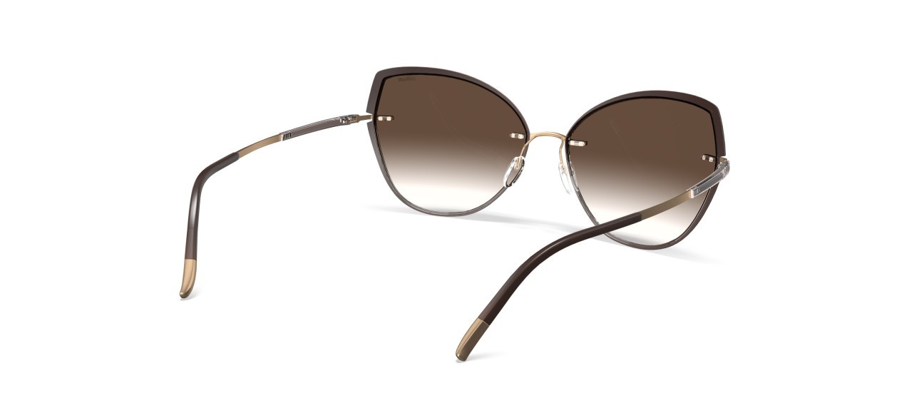 Sunglasses Silhouette Accent Shades 08188 6030 color classic brown gradient shape cat eye lenses 6030