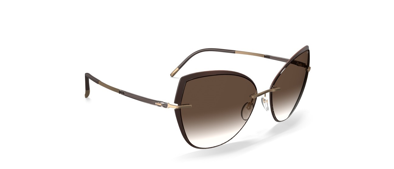 Sunglasses Silhouette Accent Shades 08188 6030 color classic brown gradient shape cat eye lenses 6030