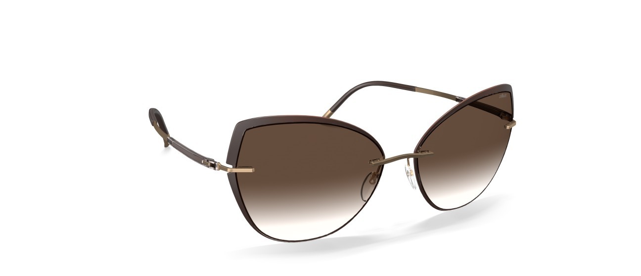 Sunglasses Silhouette Accent Shades 08188 6030 color classic brown gradient shape cat eye lenses 6030