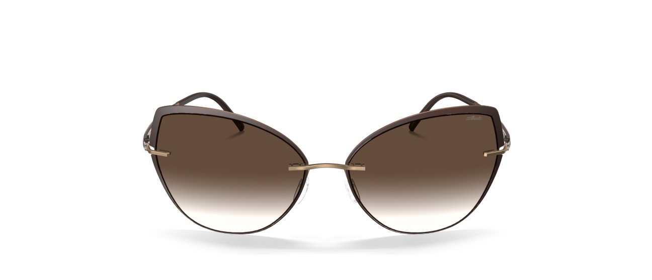 Sunglasses Silhouette Accent Shades 08188 6030 color classic brown gradient shape cat eye lenses 6030