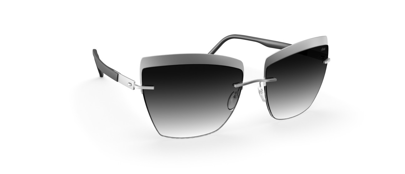 Sunglasses Silhouette Accent Shades 08189 7000 color classic grey gradient shape cat eye lenses 7000