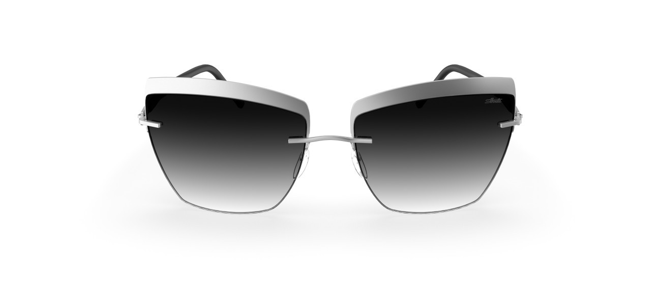 Sunglasses Silhouette Accent Shades 08189 7000 color classic grey gradient shape cat eye lenses 7000