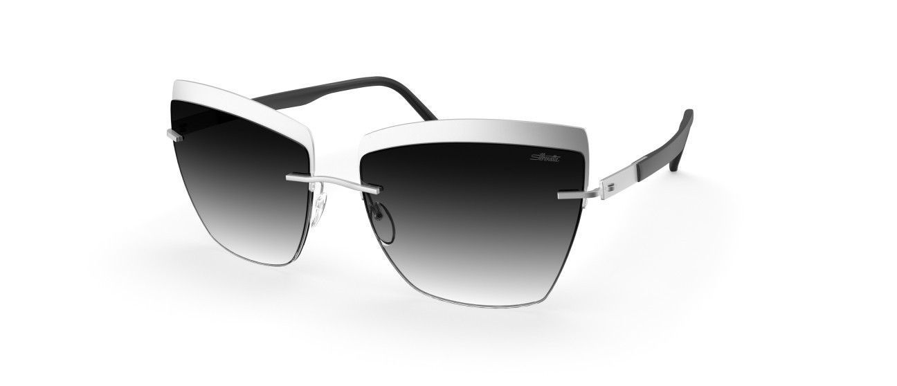 Sunglasses Silhouette Accent Shades 08189 7000 color classic grey gradient shape cat eye lenses 7000