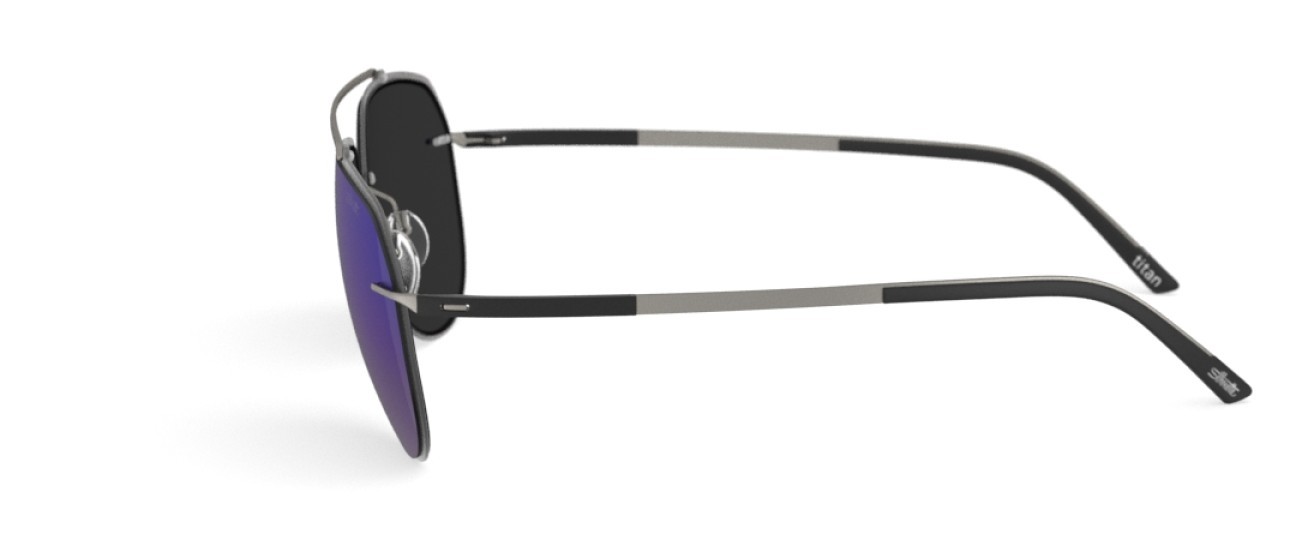 Sunglasses Silhouette Accent Shades 08719 6660 color slm blue mirror gradient shape aviator lenses 6660