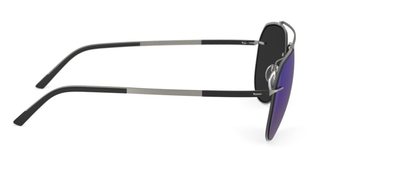 Sunglasses Silhouette Accent Shades 08719 6660 color slm blue mirror gradient shape aviator lenses 6660
