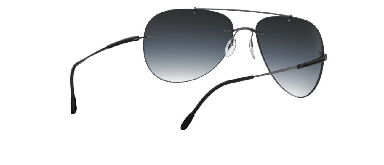 Occhiali da sole Silhouette Adventurer Collection 08176 6560 colore classic grey gradient forma aviator lenti 6560