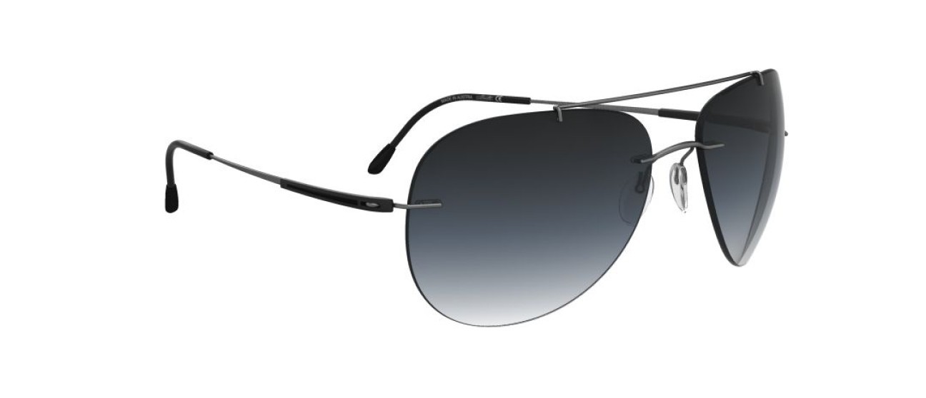 Occhiali da sole Silhouette Adventurer Collection 08176 6560 colore classic grey gradient forma aviator lenti 6560
