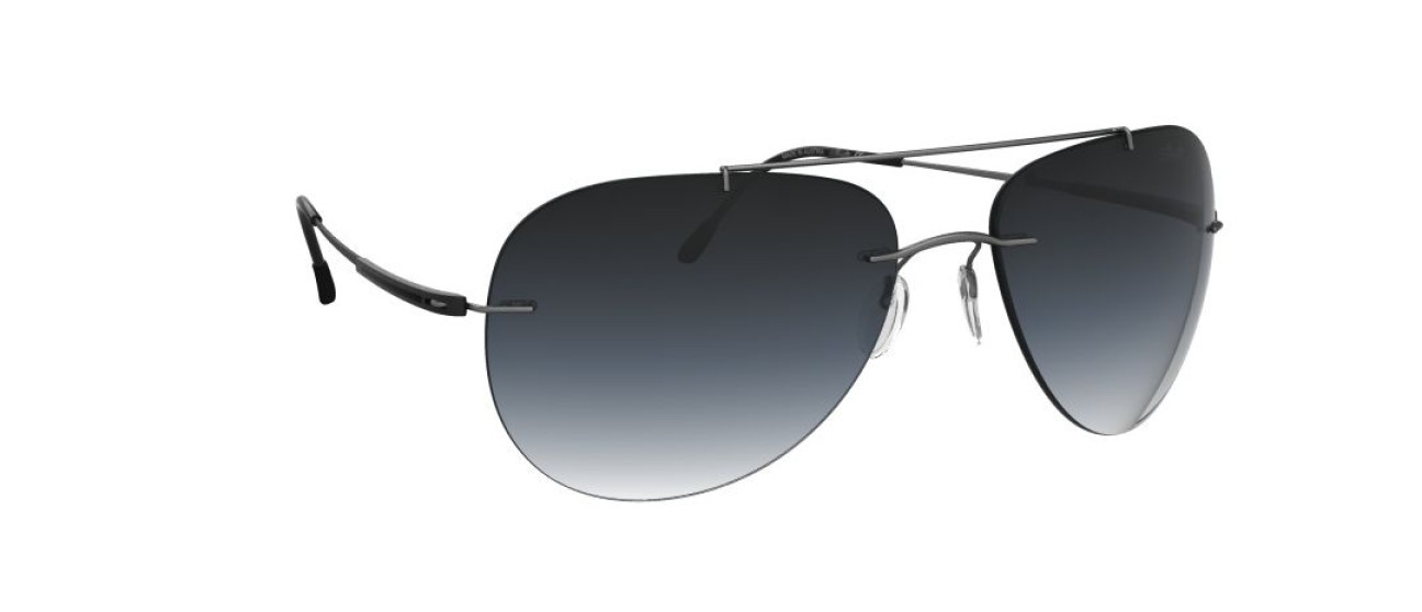 Occhiali da sole Silhouette Adventurer Collection 08176 6560 colore classic grey gradient forma aviator lenti 6560