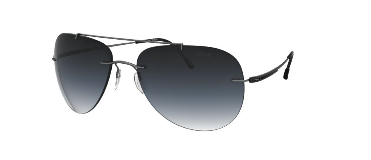 Occhiali da sole Silhouette Adventurer Collection 08176 6560 colore classic grey gradient forma aviator lenti 6560