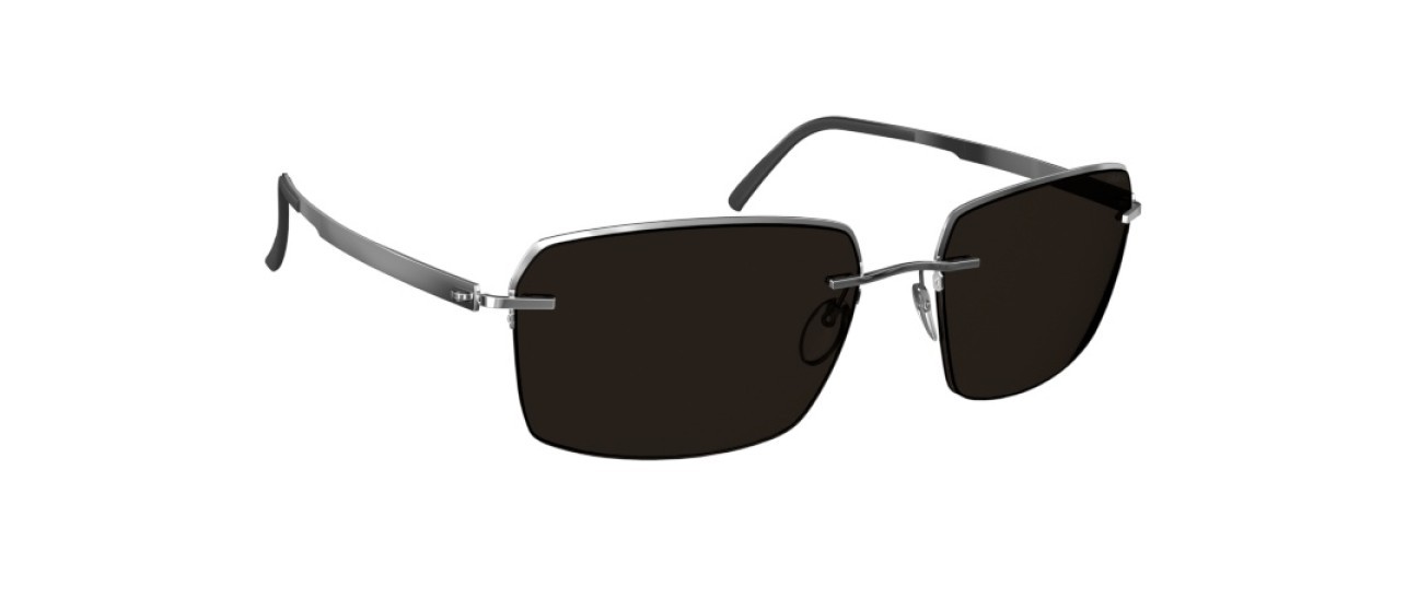 Occhiali da sole Silhouette Croisette Club 08725 7001 colore slm pol grey forma rettangolare lenti 7000