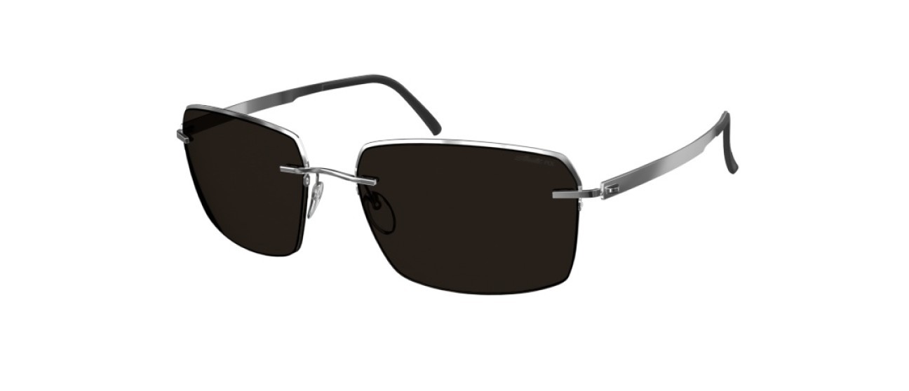 Occhiali da sole Silhouette Croisette Club 08725 7001 colore slm pol grey forma rettangolare lenti 7000