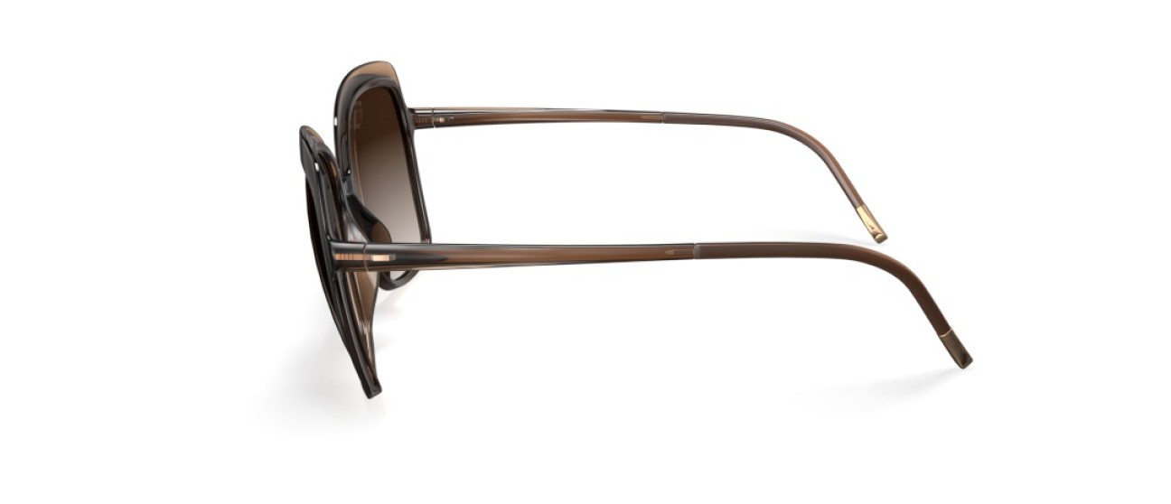 Sunglasses Silhouette Eos Collection 03193 6030 color classic brown gradient shape rectangle lenses 6030
