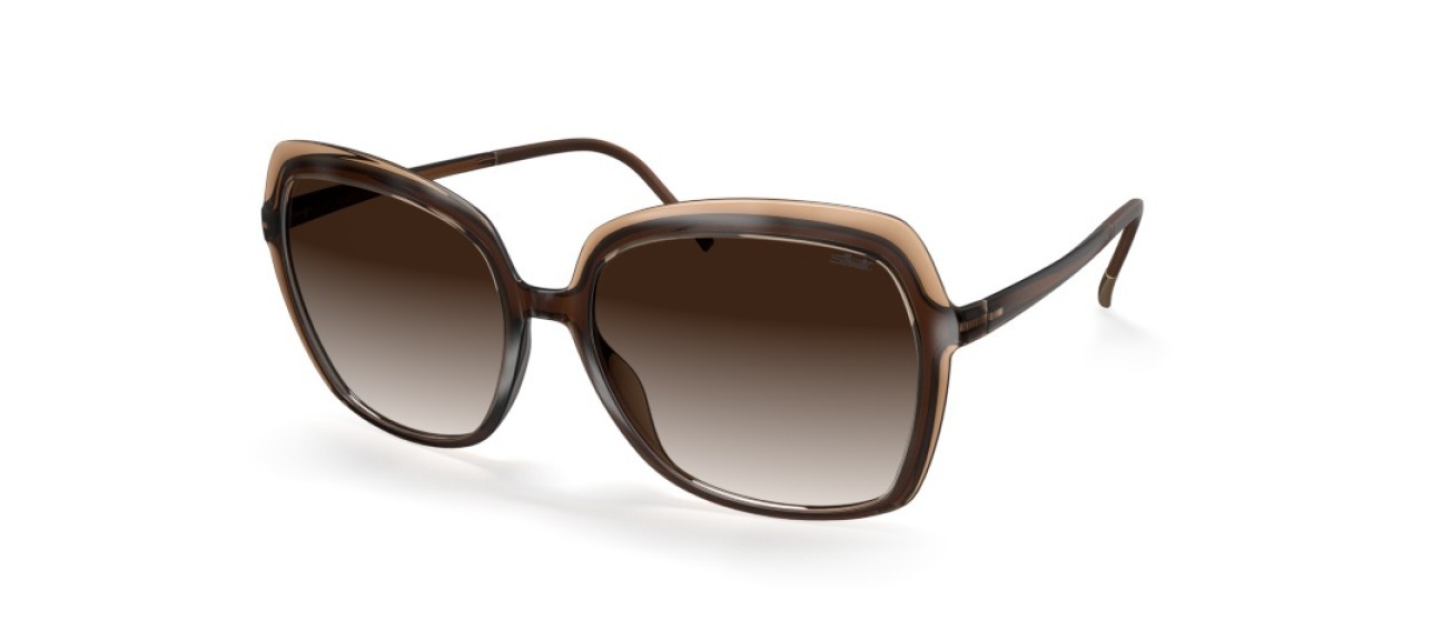 Sunglasses Silhouette Eos Collection 03193 6030 color classic brown gradient shape rectangle lenses 6030