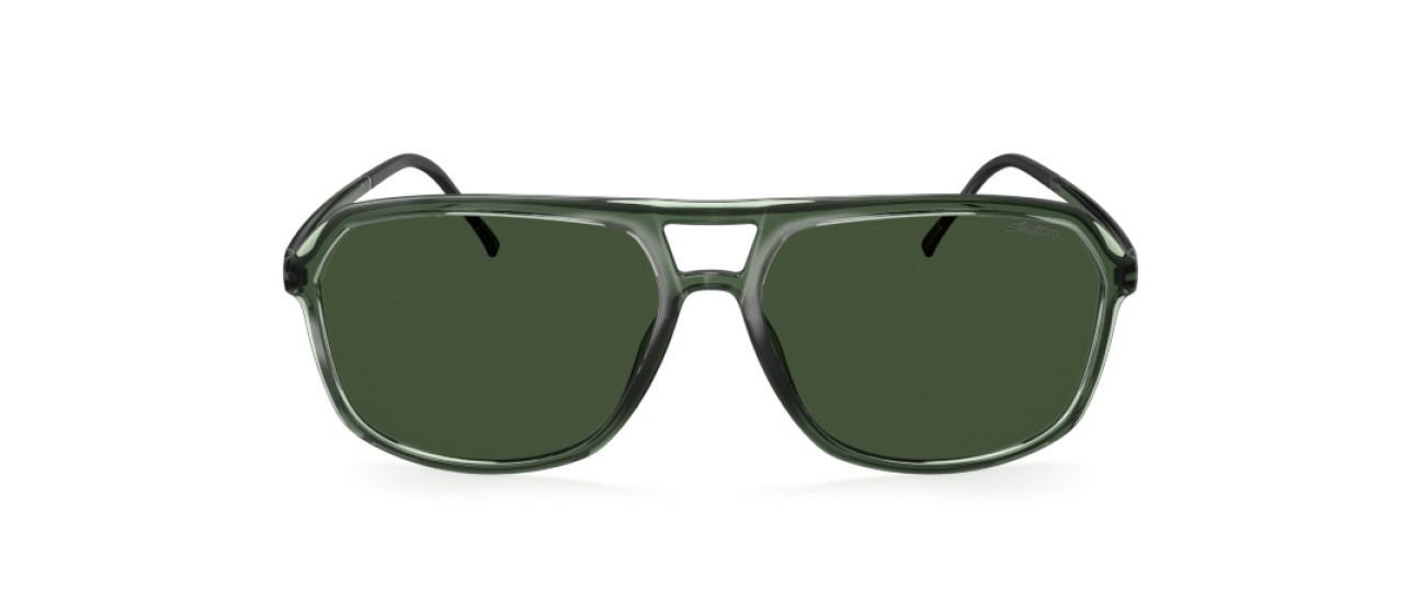 Occhiali da sole Silhouette Eos Collection 04080 5510 colore slm pol green forma aviator lenti 5510