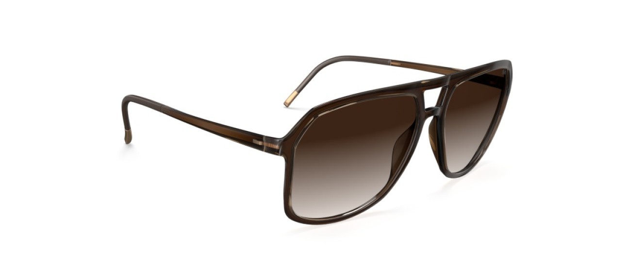 Occhiali da sole Silhouette Eos Collection 04080 6130 colore classic brown gradient forma aviator lenti 6130