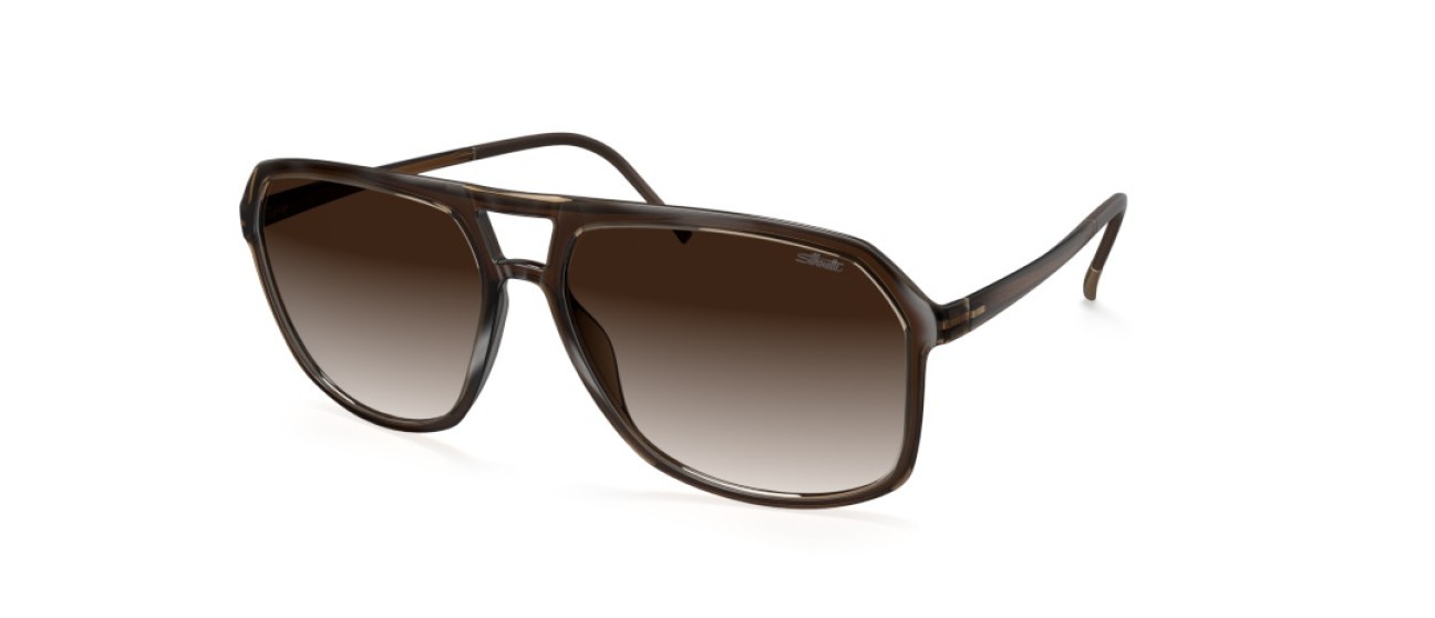 Occhiali da sole Silhouette Eos Collection 04080 6130 colore classic brown gradient forma aviator lenti 6130