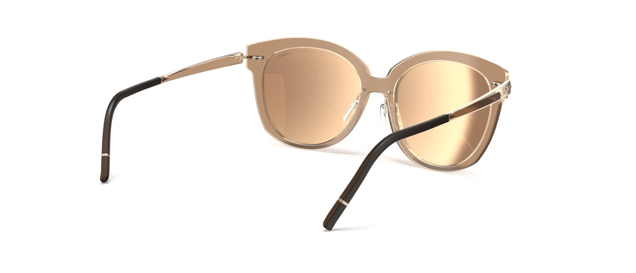 Sunglasses Silhouette Infinity Collection 03194 6030 color glossy caramel mirror shape cat eye lenses 6030