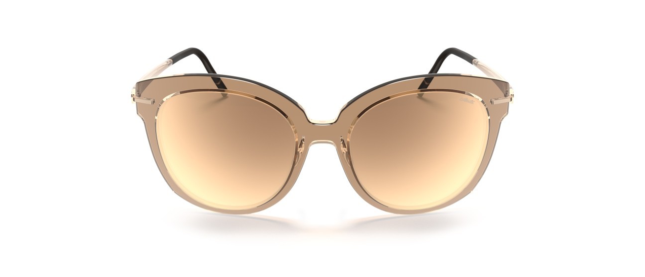 Sunglasses Silhouette Infinity Collection 03194 6030 color glossy caramel mirror shape cat eye lenses 6030