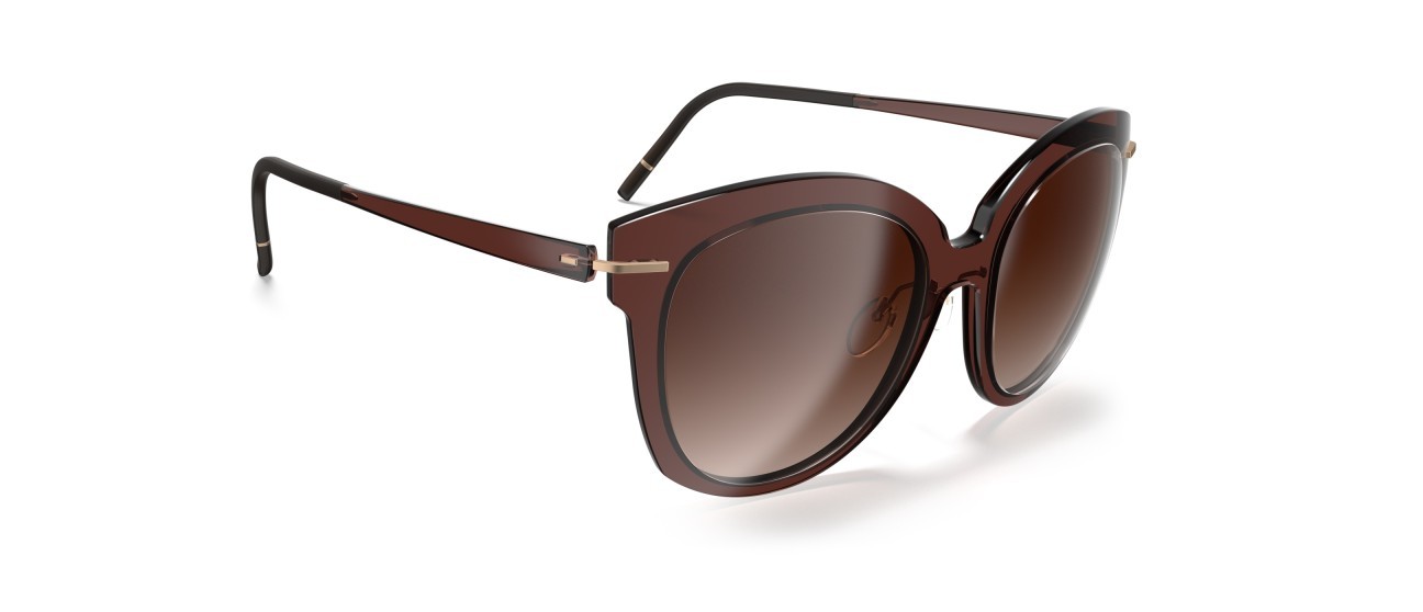 Occhiali da sole Silhouette Infinity Collection 03194 6130 colore slm red brown gradient forma cat eye lenti 6130