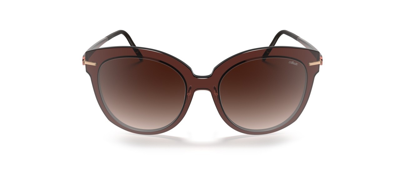 Occhiali da sole Silhouette Infinity Collection 03194 6130 colore slm red brown gradient forma cat eye lenti 6130