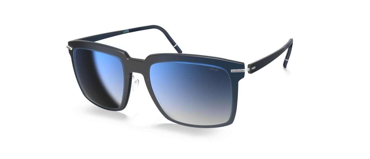 Occhiali da sole Silhouette Infinity Collection 04082 4510 colore slm blue mirror gradient forma rettangolare lenti 4510