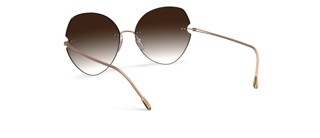 Sunglasses Silhouette Rimless Shades 08182 7530 color classic brown gradient shape butterfly lenses 7530
