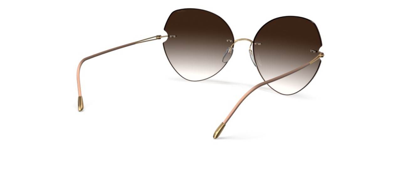 Sunglasses Silhouette Rimless Shades 08182 7530 color classic brown gradient shape butterfly lenses 7530
