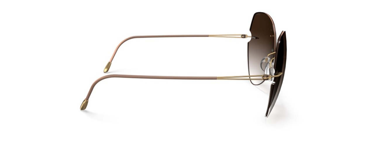 Sunglasses Silhouette Rimless Shades 08182 7530 color classic brown gradient shape butterfly lenses 7530