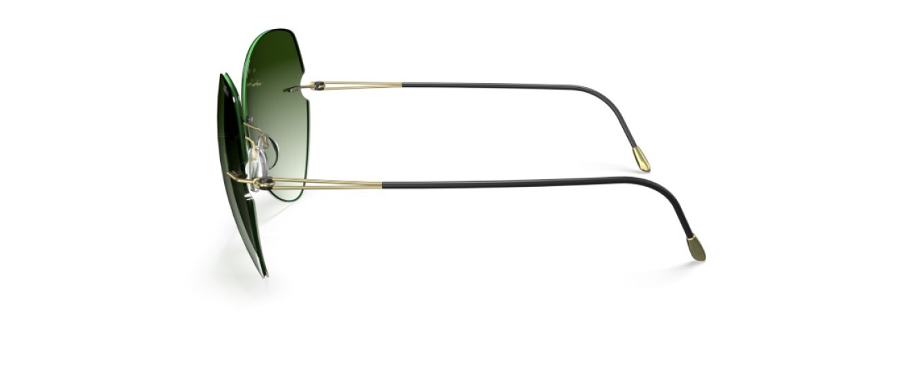Sunglasses Silhouette Rimless Shades 08182 8540 color classic green gradient shape butterfly lenses 8540
