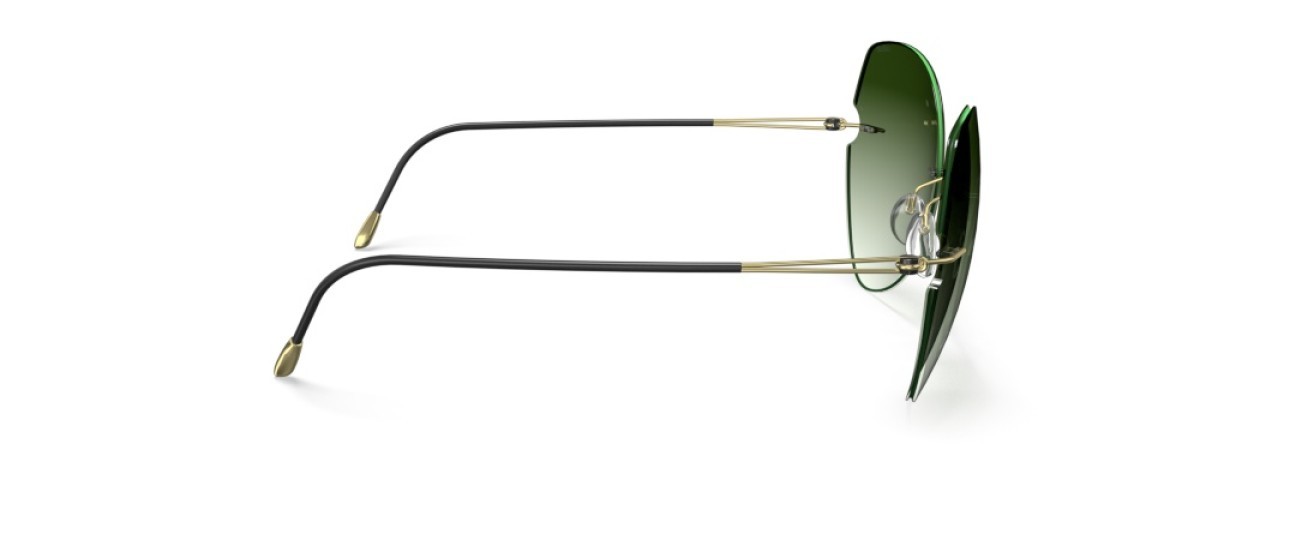 Sunglasses Silhouette Rimless Shades 08182 8540 color classic green gradient shape butterfly lenses 8540