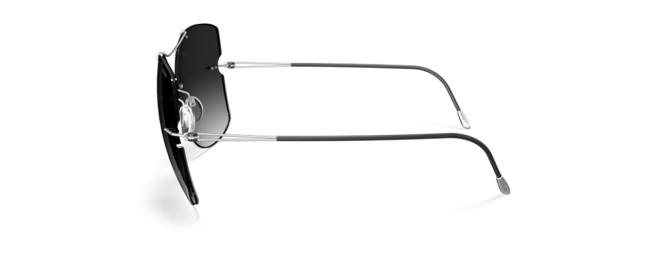Occhiali da sole Silhouette Rimless Shades 08183 7000 colore classic grey gradient forma rettangolare lenti 7000