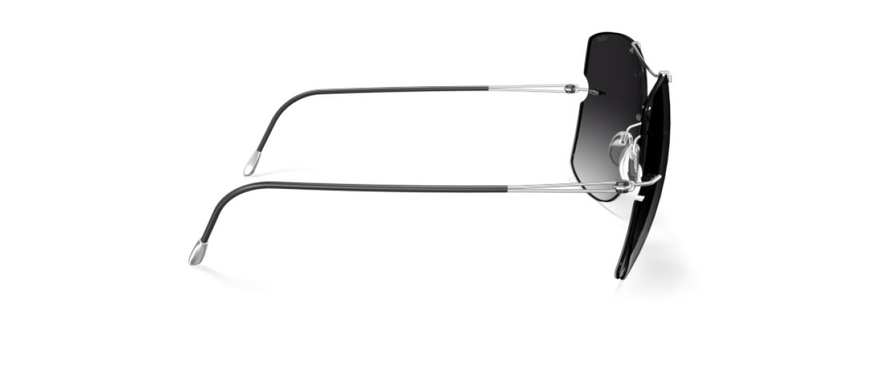 Occhiali da sole Silhouette Rimless Shades 08183 7000 colore classic grey gradient forma rettangolare lenti 7000