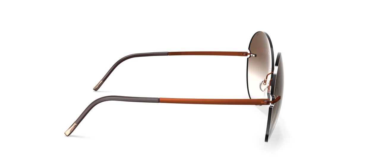 Occhiali da sole Silhouette Rimless Shades 08190 2540 colore classic brown gradient forma pantos lenti 2540