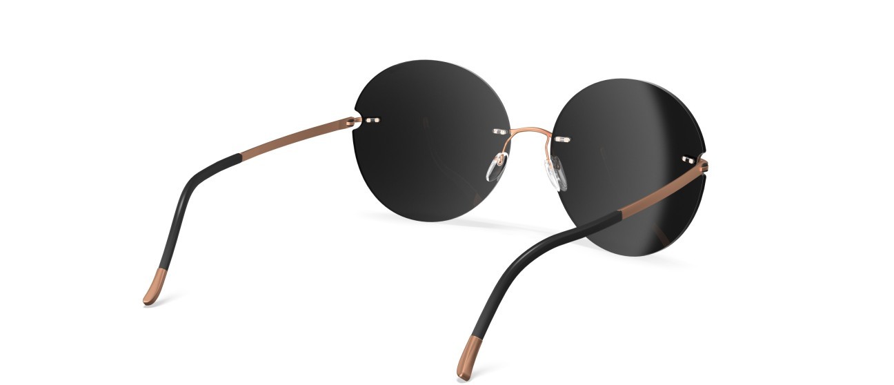 Sunglasses Silhouette Rimless Shades 08190 3530 color slm grey shape pantos lenses 3530