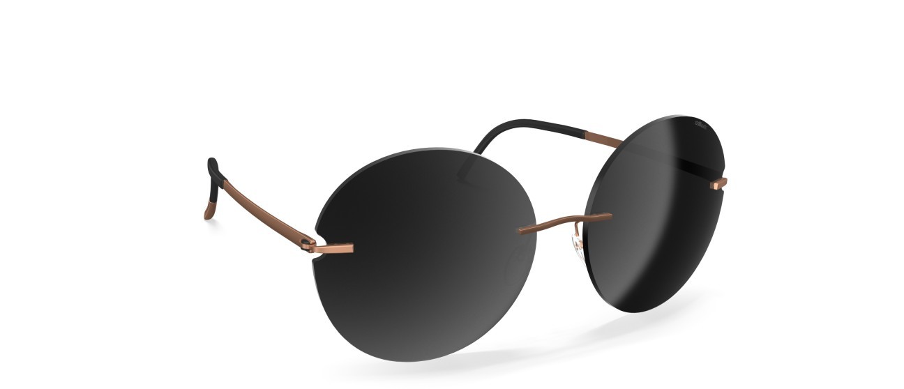 Sunglasses Silhouette Rimless Shades 08190 3530 color slm grey shape pantos lenses 3530