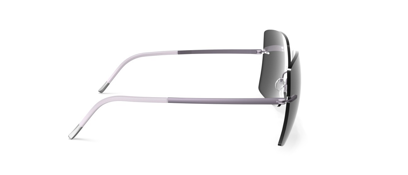 Occhiali da sole Silhouette Rimless Shades 08191 4040 colore slm silver mirror gradient forma rettangolare lenti 4040