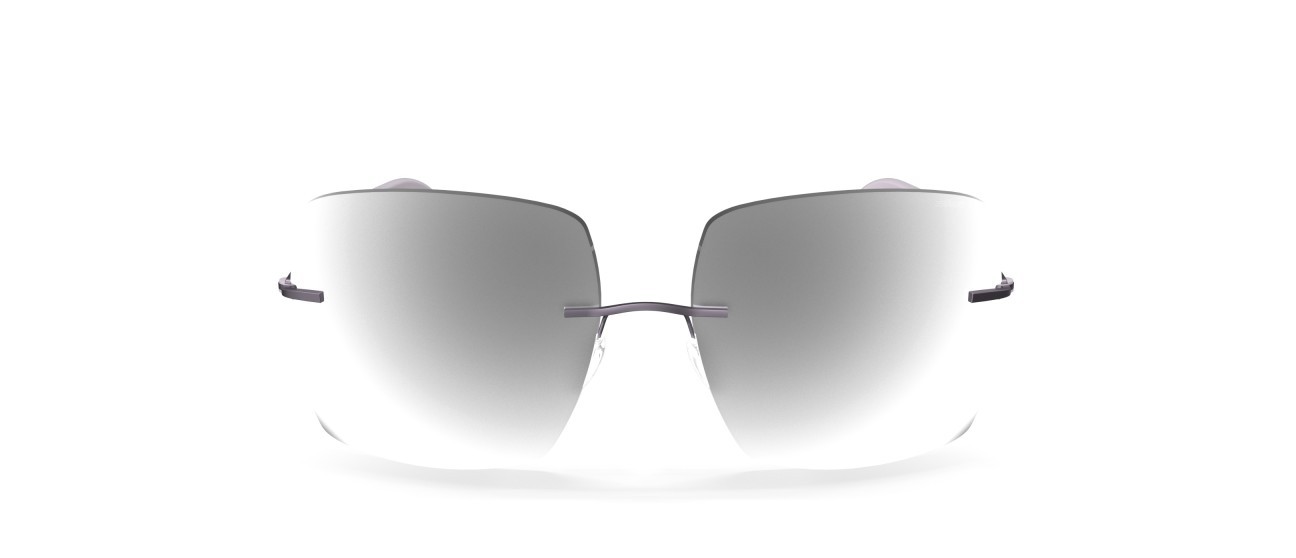 Occhiali da sole Silhouette Rimless Shades 08191 4040 colore slm silver mirror gradient forma rettangolare lenti 4040
