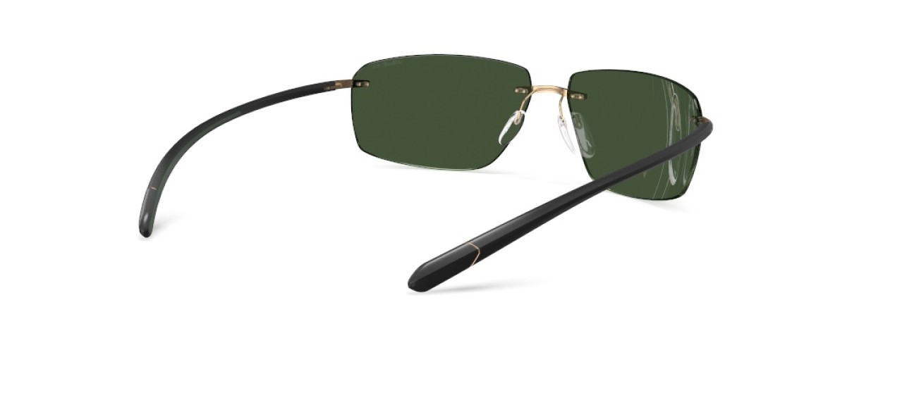 Sunglasses Silhouette Streamline Collection 08727 7631 color slm pol green shape rectangle lenses 7630