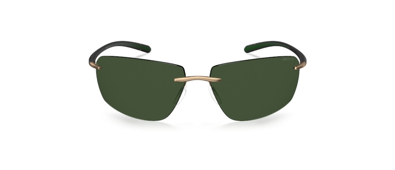 Sunglasses Silhouette Streamline Collection 08727 7631 color slm pol green shape rectangle lenses 7630