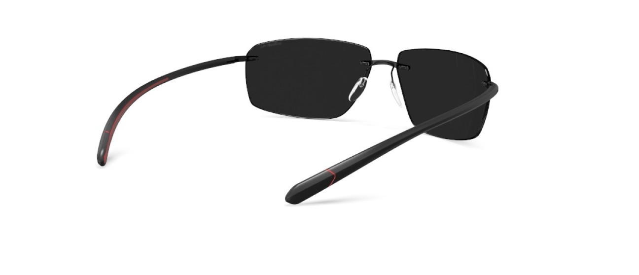 Occhiali da sole Silhouette Streamline Collection 08727 9040 colore slm pol grey forma rettangolare lenti 9040